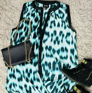 Cheetah print blouse